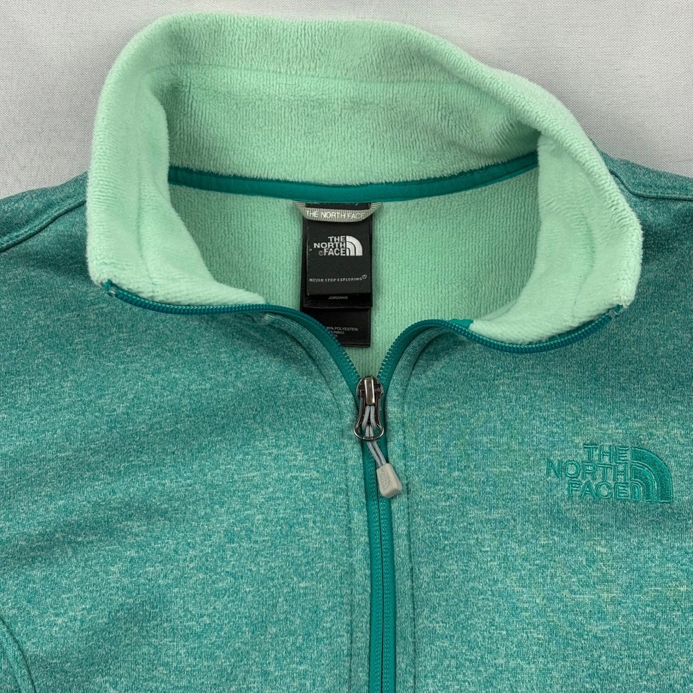 The North Face Women M. Jacket Agave Zip Buttery Soft Fleece Lined Slim Fit READ